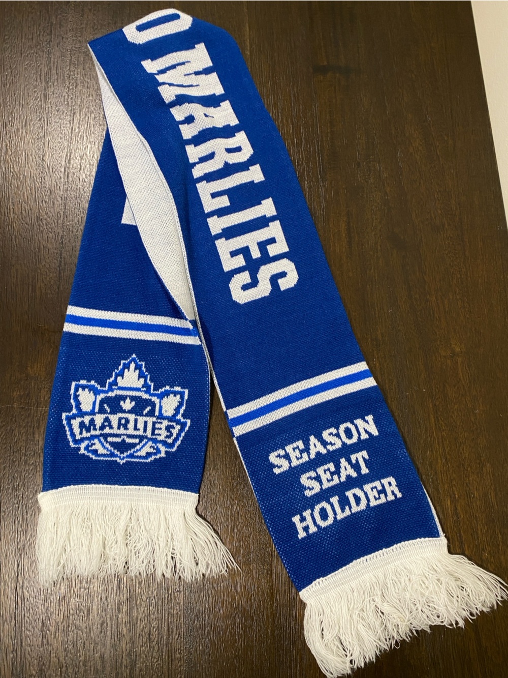 Rare Toronto Marlies Hockey Season Seat Holder Knit Fan Scarf